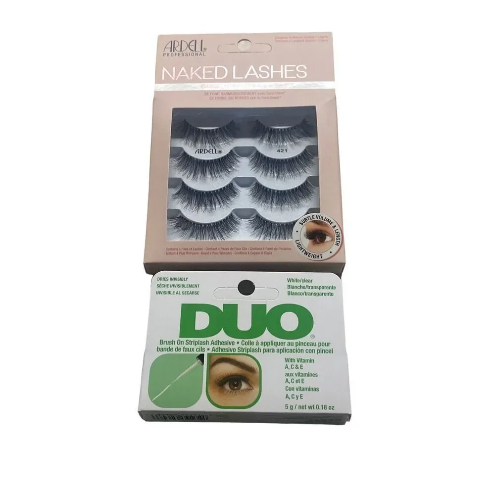 Ardell Professional Naked Lashes‎ & Duo Adhesive 4 Pairs New